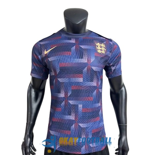 shirt england blue red training player version 2024-2025