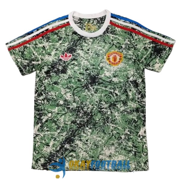 shirt manchester united green black white special edition stone roses 2024-2025