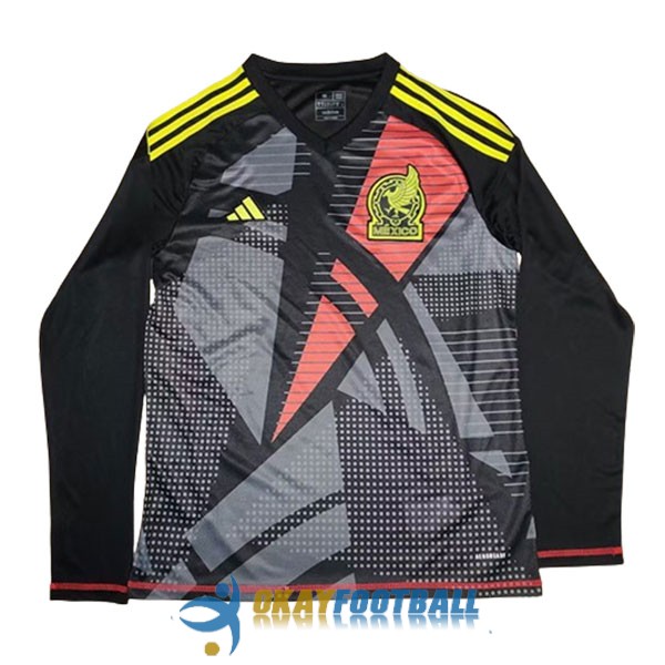 shirt black gray yellow orange mexico long sleeve goalkeeper Copa America 2024-2025