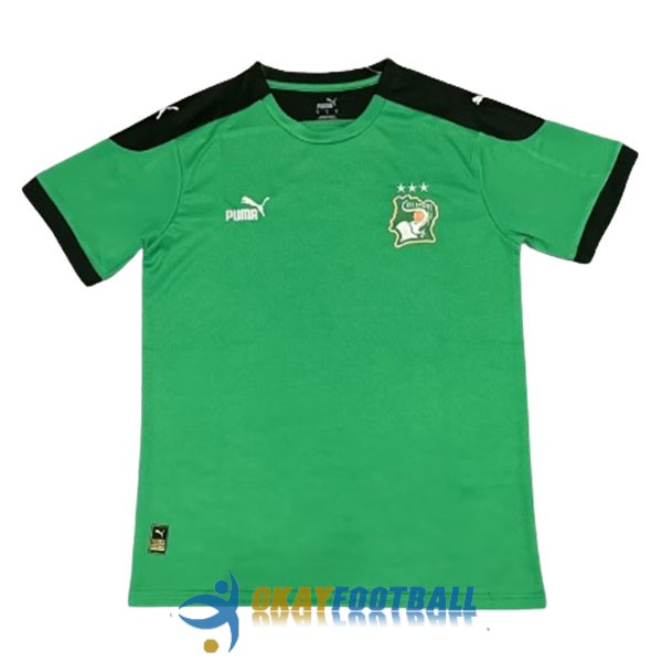 shirt cote de ivoire green black training 2023-2024