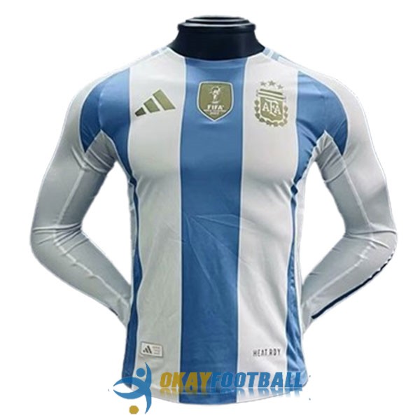 shirt home player version argentina long sleeve 2024-2025