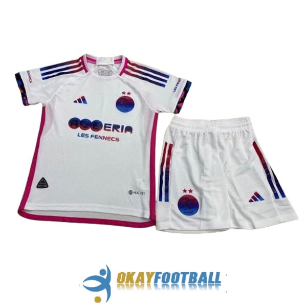 shirt white pink blue algeria kid special edition 2024-2025