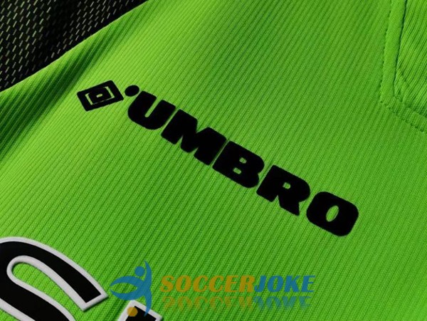 shirt green black manchester united goalkeeper retro sharp long sleeve 1998-1999