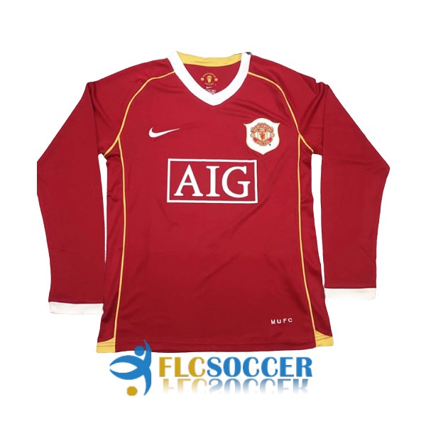 shirt home manchester united retro long sleeve 2006-2007