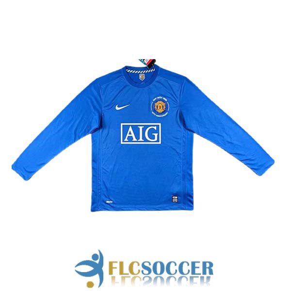 shirt third manchester united retro aig long sleeve 2008-2009 [EX21-6-23-209]